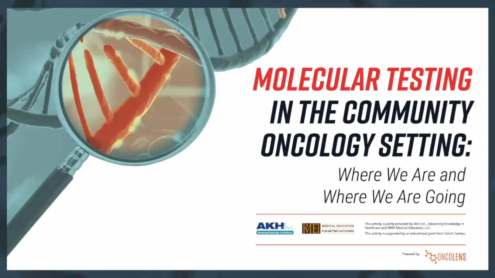Molecular testing in teh community oncology setting