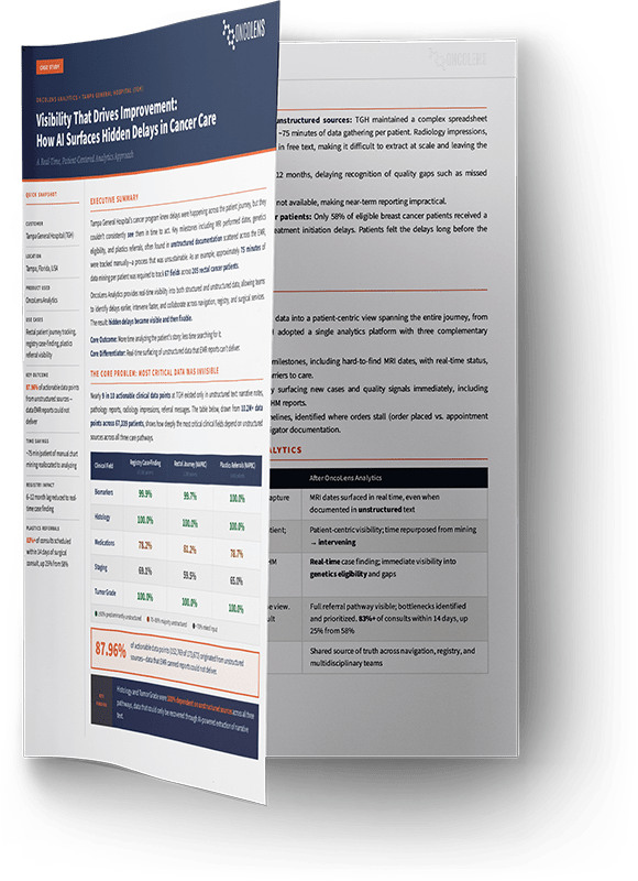 OncoLens registry report case study